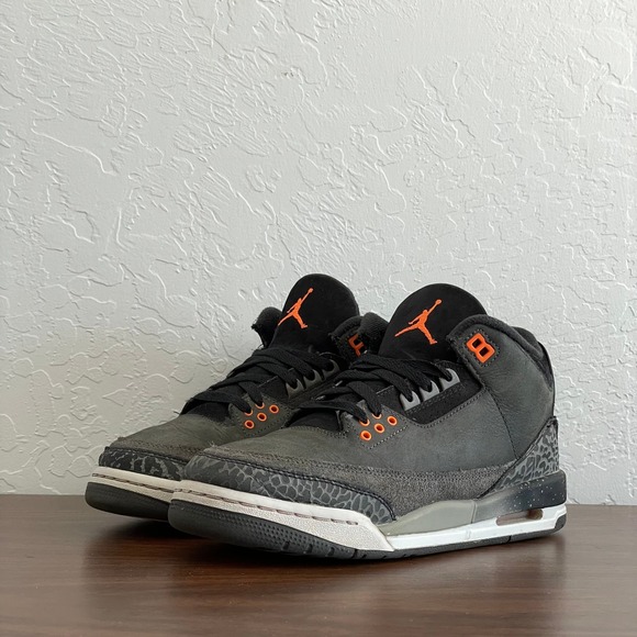 Jordan 5 Retro FEAR PACK Youth size 7 Elephant Print Dark Grey Nubuck Basketball - Picture 2 of 11